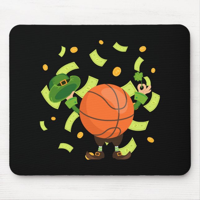 Lucky Basketball Happy Patrick's Day Mouse Pad (Front)