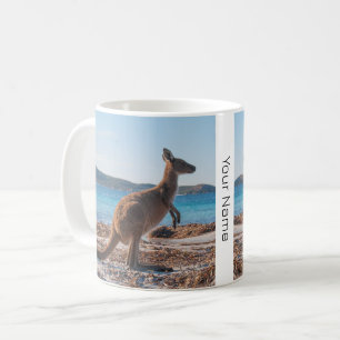 Lucky Bay Kangaroo on the Beach, Australia Coffee Mug