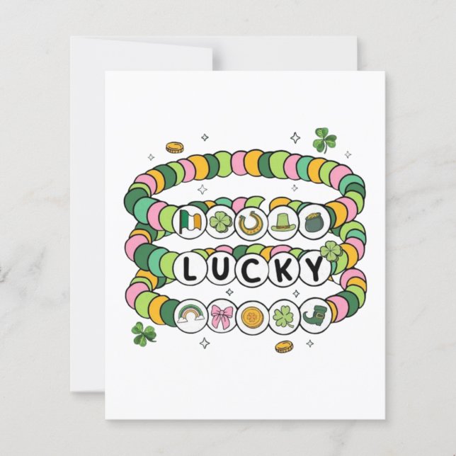 Lucky Beaded Bracelet St. Patrick’s Day Design (Front)