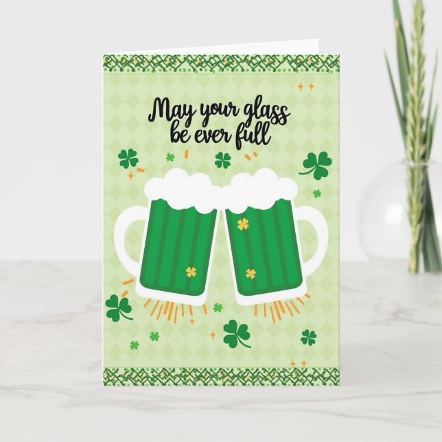 Lucky Beer Cheers St Patricks Card (Front)