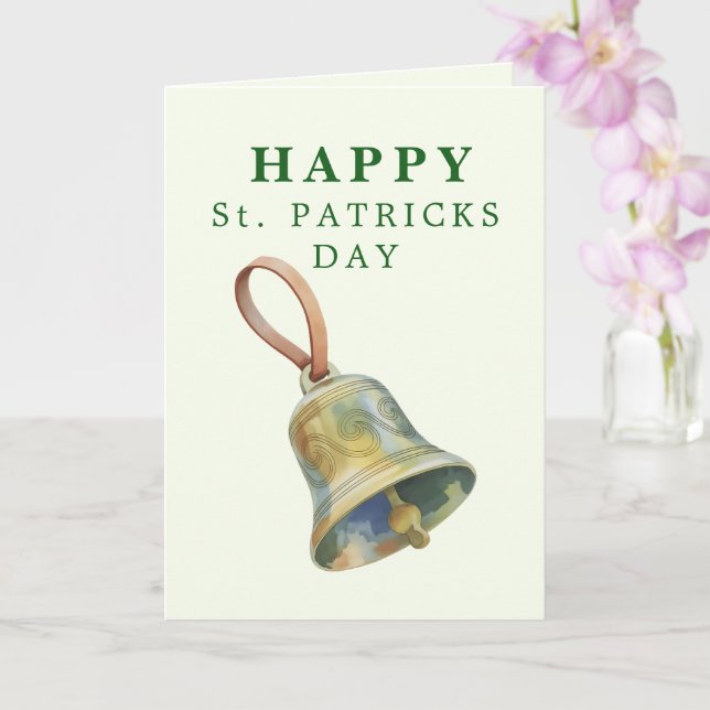 Lucky Bell Celtic St Patricks Day Card (Orchid)