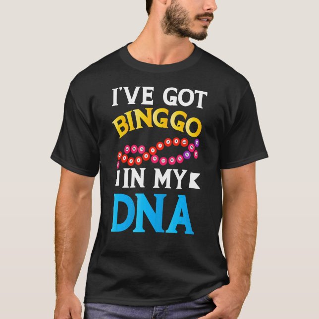 Lucky Bingo Game Bingo Dna Caller Card Player Appa T-Shirt (Front)