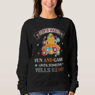 Lucky Bingo Lady Chips for Bingo Games Tickets Lot Sweatshirt