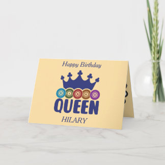 Lucky Bingo Queen Birthday Card