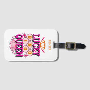 Lucky Bingo Queen /editable name Luggage Tag