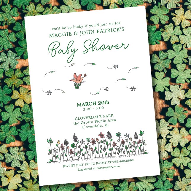 Lucky Bird Baby Shower Invitation (Creator Uploaded)