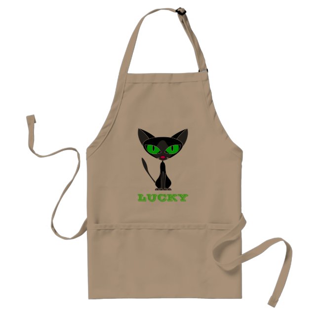 Lucky Black Cat Apron / Smock (Front)