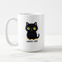 Lucky Black Cat Coffee Mug