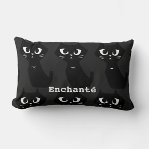 Lucky Black Cats Greeting & Special L Lumbar Cushion