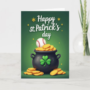 Lucky Black Pot St Patricks Day Card