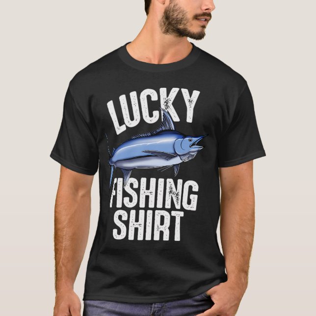 Lucky Blue Marlin Fishing Shirt (Front)