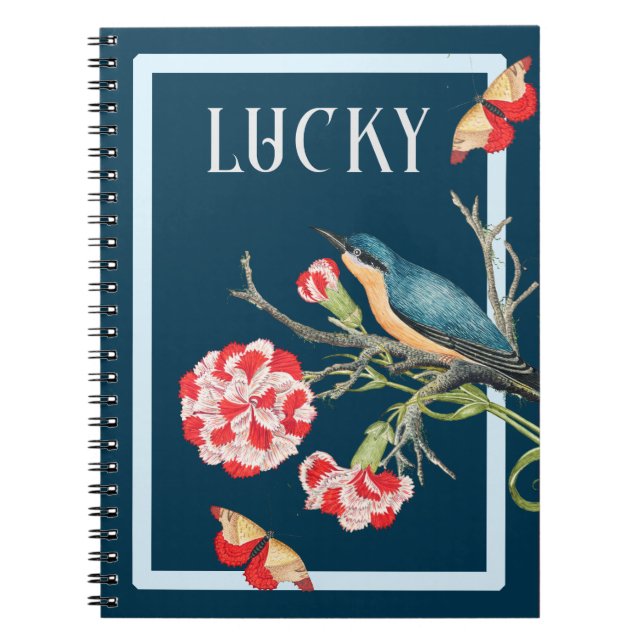 Lucky Blue Songbird Notebook (Front)