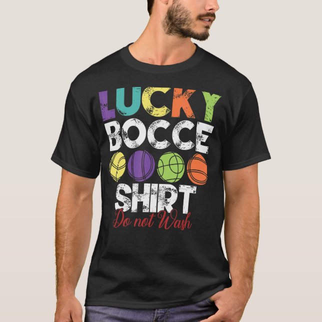 Lucky Bocce Ball   Bocce Ball Player T-Shirt (Front)