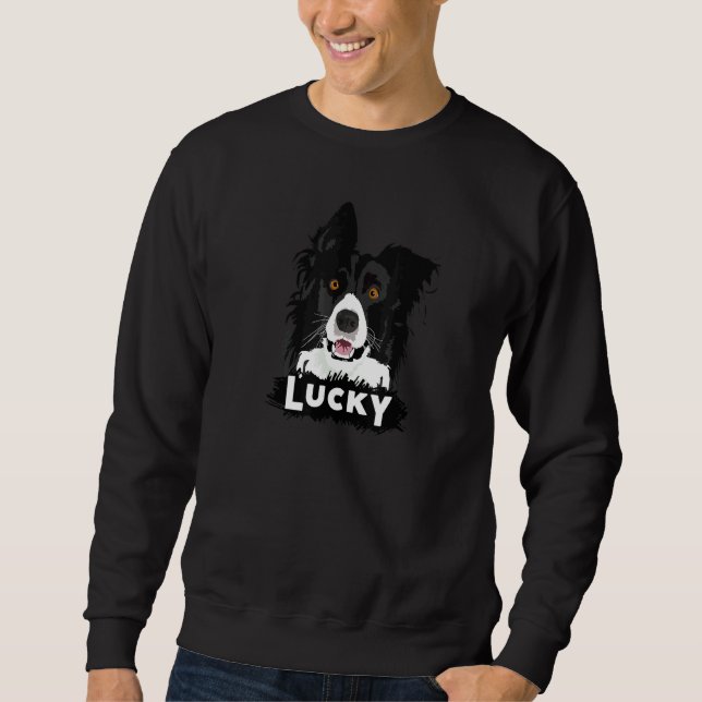Lucky Border Collie Sweatshirt (Front)