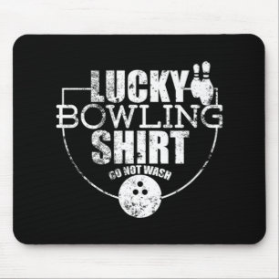Lucky Bowling  Fun Gift For Bowlers Mouse Pad