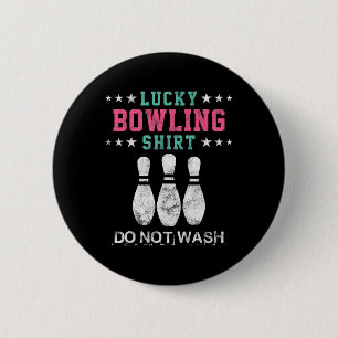 Lucky Bowling Gift For Women Wife Mum Or Girls 6 Cm Round Badge
