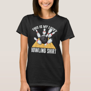 Lucky Bowling   Team Vintage Retro     T-Shirt