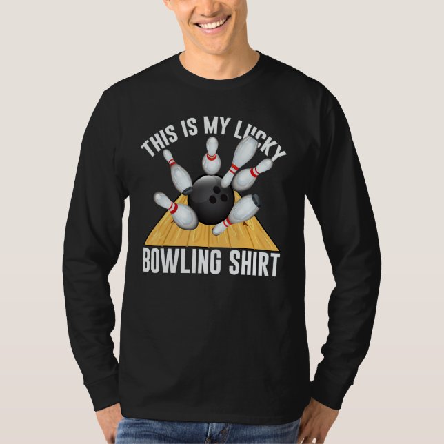 Lucky Bowling   Team Vintage Retro     T-Shirt (Front)