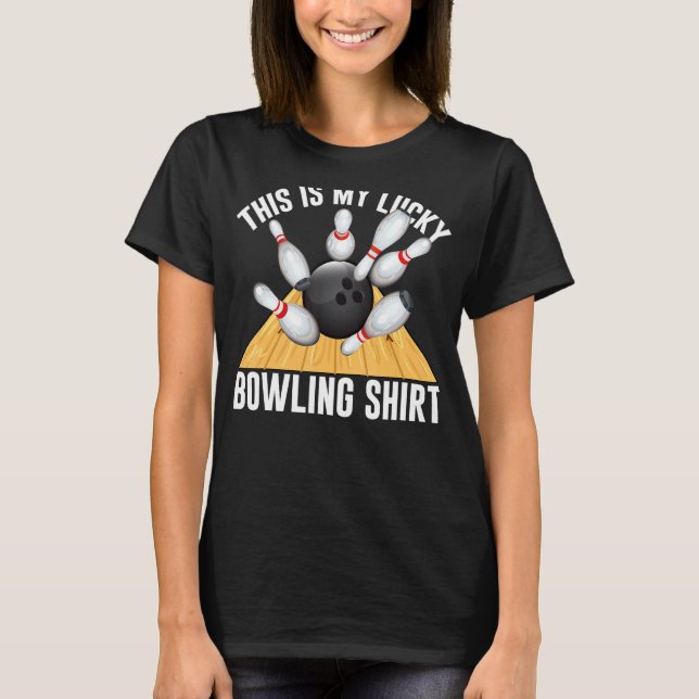 Lucky Bowling   Team Vintage Retro     T-Shirt (Front)