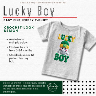 Lucky Boy Crochet-Look Baby Fine Jersey T-Shirt