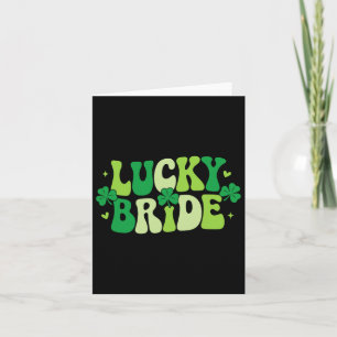 Lucky Bride Groom Couples Matching Wedding St Patr Card
