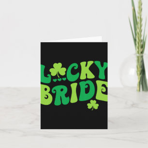 Lucky Bride Groom Couples Matching Wedding St Patr Card