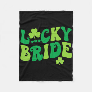Lucky Bride Groom Couples Matching Wedding St Patr Fleece Blanket