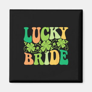 Lucky Bride Groom Couples Matching Wedding St Patr Magnet