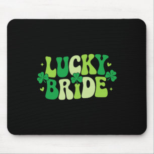 Lucky Bride Groom Couples Matching Wedding St Patr Mouse Pad