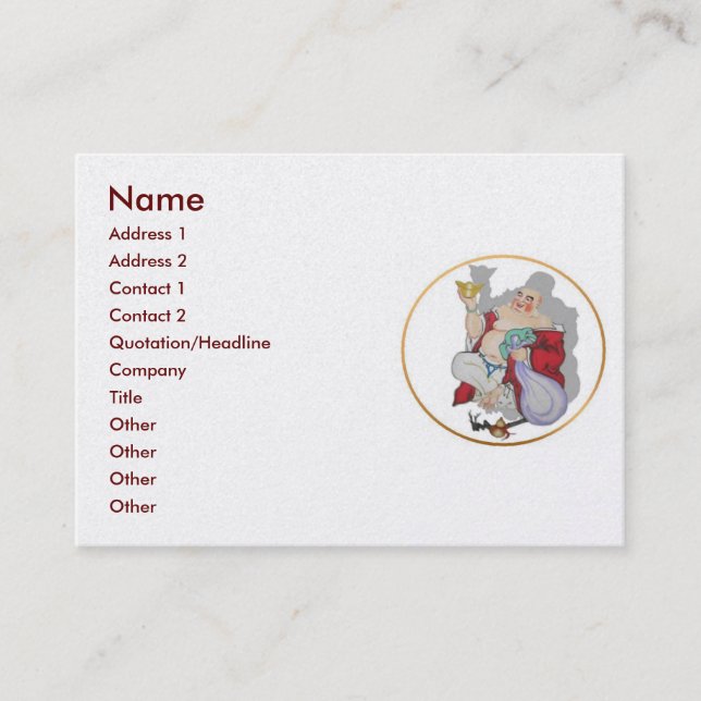 Lucky Buddha Business Card (Front)