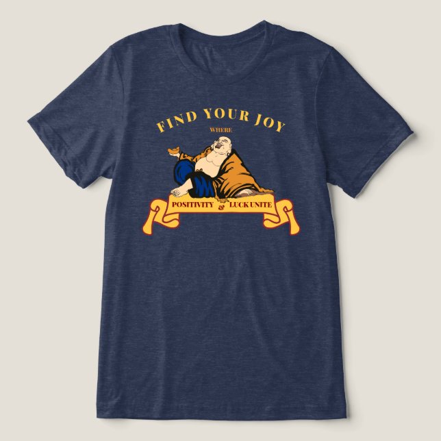 Lucky Buddha Tri-Blend Shirt (Design Front)