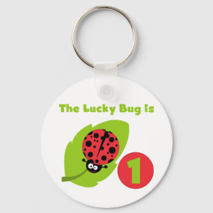Lucky Bug 1st Birthday T-shirts and Gifts Key Ring