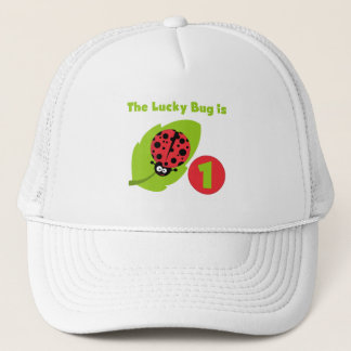Lucky  Bug 1st Birthday T-shirts and Gifts Trucker Hat