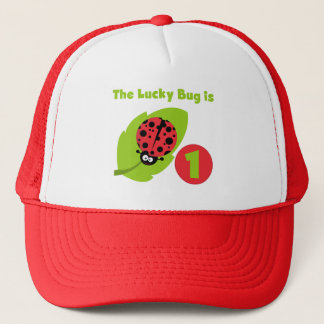 Lucky Bug 1st Birthday T-shirts and Gifts Trucker Hat