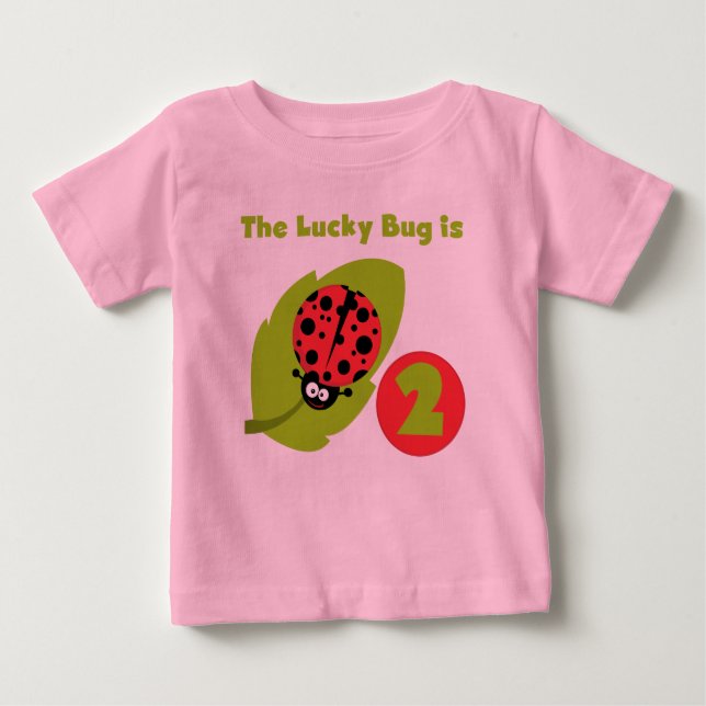 Lucky Bug 2nd Birthday T-shirts and Gifts (Front)