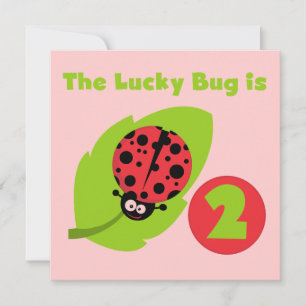 Lucky Bug 2nd Birthday T-shirts and Gifts Card
