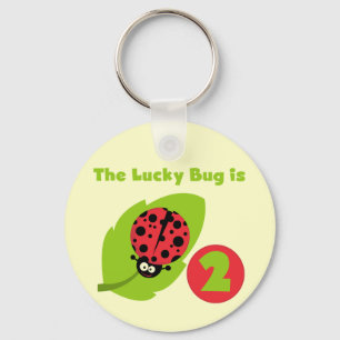 Lucky Bug 2nd Birthday T-shirts and Gifts Key Ring