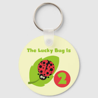 Lucky Bug 2nd Birthday T-shirts and Gifts Key Ring