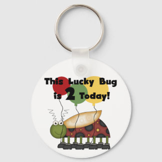 Lucky Bug 2nd Birthday T-shirts and Gifts Key Ring