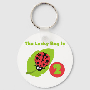 Lucky Bug 2nd Birthday T-shirts and Gifts Key Ring