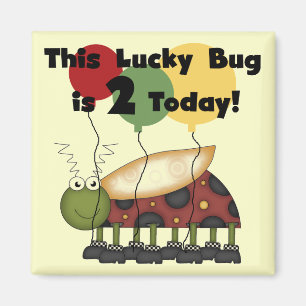 Lucky Bug 2nd Birthday T-shirts and Gifts Magnet