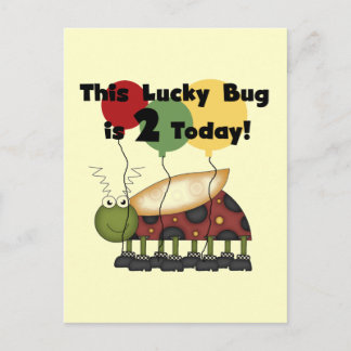 Lucky Bug 2nd Birthday T-shirts and Gifts Postcard
