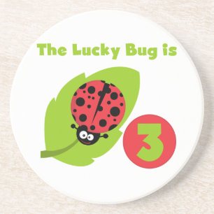 Lucky Bug 3rd Birthday T shirts and Gifts Coaster