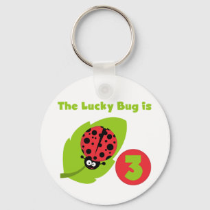 Lucky Bug 3rd Birthday T shirts and Gifts Key Ring
