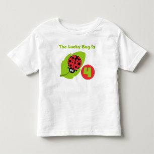 Lucky Bug 4th Birthday T-shirts and Gifts