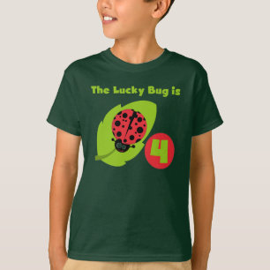 Lucky Bug 4th Birthday T-shirts and Gifts