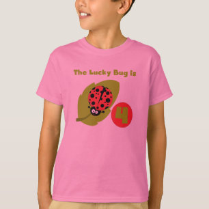 Lucky Bug 4th Birthday T-shirts and Gifts