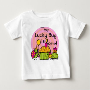 Lucky Bug Cupcake 1st Birthday Tshirts and Gifts