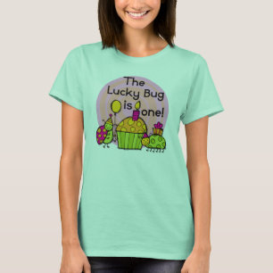 Lucky Bug Cupcake 1st Birthday Tshirts and Gifts