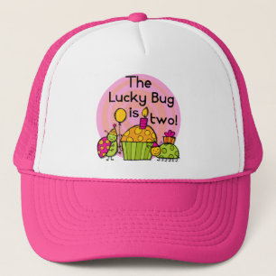 Lucky Bug Cupcake 2nd Birthday T-shirts and Gifts Trucker Hat
